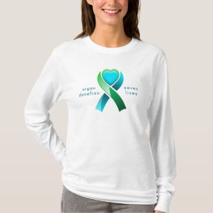 Organdonation Sparar liv Donor Awareness Heart T Shirt