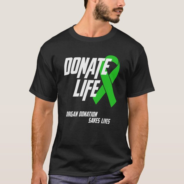 Organdonation Sparkar Lives Medlarmedvetande om or T Shirt (Framsida)