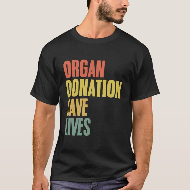 Organdonation Sparkar Lives Organtransplantation D T Shirt (Framsida)