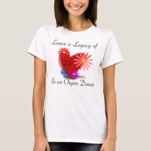 Organdonationkvinna T-tröja T-shirt