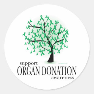 Organdonationträd Runt Klistermärke