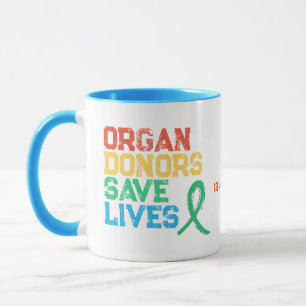 Organdonatorer Färgfläckar Anpassadet Design kaffe Mugg