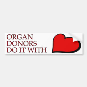 Organdonatorer gör det med hjärt- Bildekal
