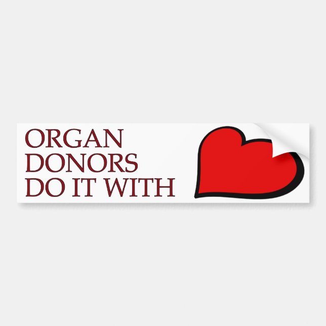 Organdonatorer gör det med hjärt- Bildekal (Framsidan)