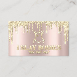Organet Sculpting Beauty Logotyp Glitter Guld Logo Visitkort