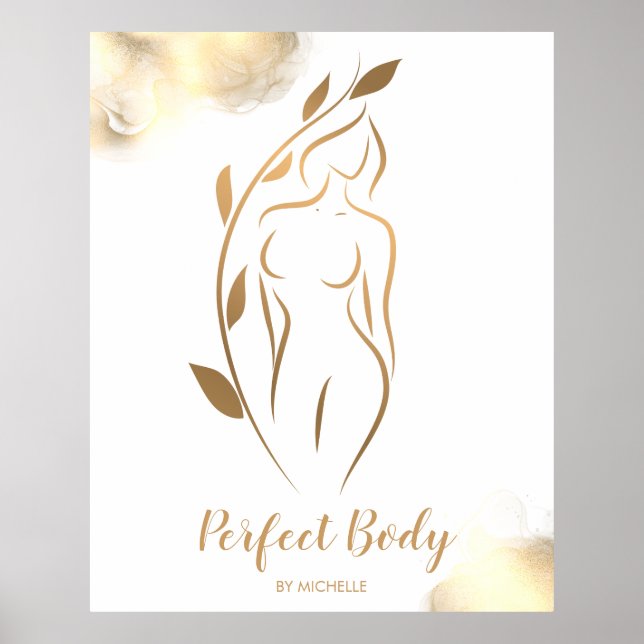 Organet Sculpting Hälsa Cosmetics Beauty Spa Busin Poster (Framsidan)