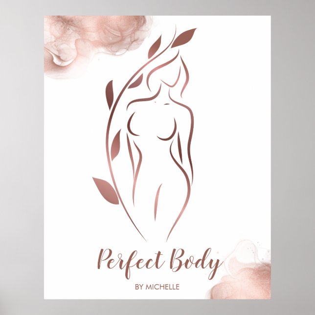 Organet Sculpting Hälsa Cosmetics Beauty Spa Busin Poster (Framsidan)