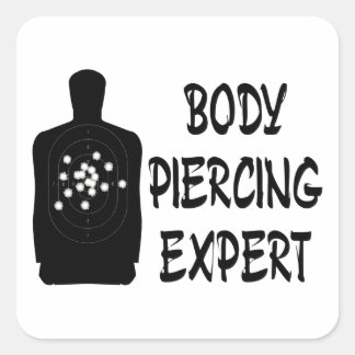 Organets Piercing expert Fyrkantigt Klistermärke