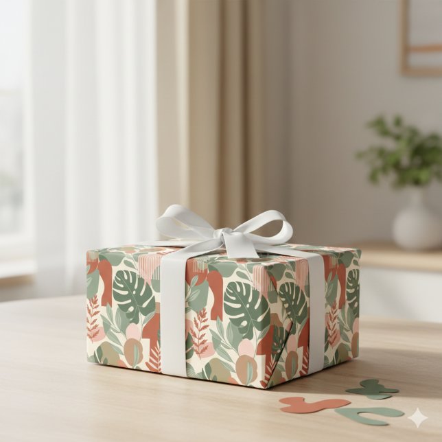 Organic Abstract Harmony Seamless Pattern Presentpapper (Skapare uppladdad)