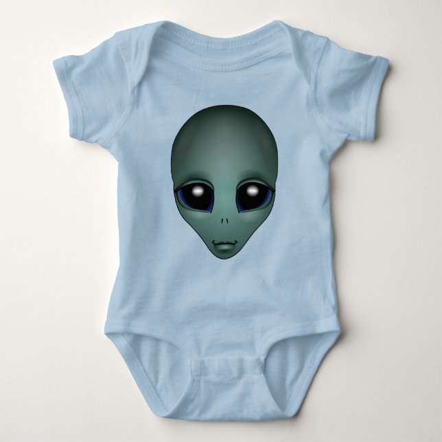 Organic Alien Shirt Baby Cute Alien Shirt T (Framsida)
