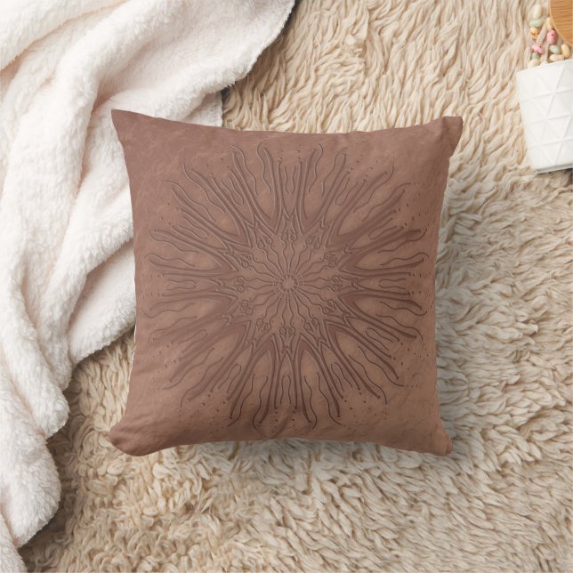 Organic BOHO Lifestyle Sunburst Mandala Kudde (Filt)
