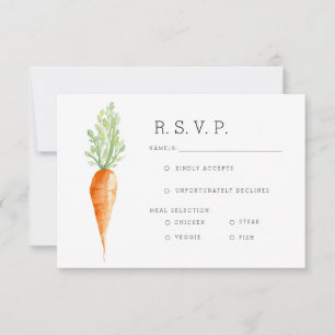 Organic Carrot OSA av vattenfärg Kort