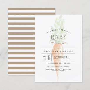 Organic Carrot Veggie Barnskötare för vattenfä Inbjudningar