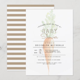 Organic Carrot | Veggie | Barnskötare för vattenfä Inbjudningar