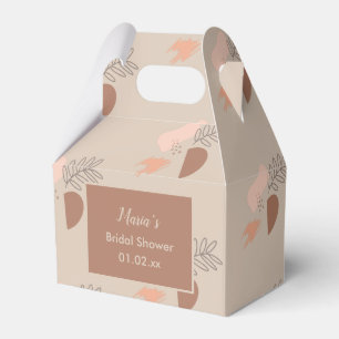 Organic Collage Löv Earth Tone Bröllop Presentaskar