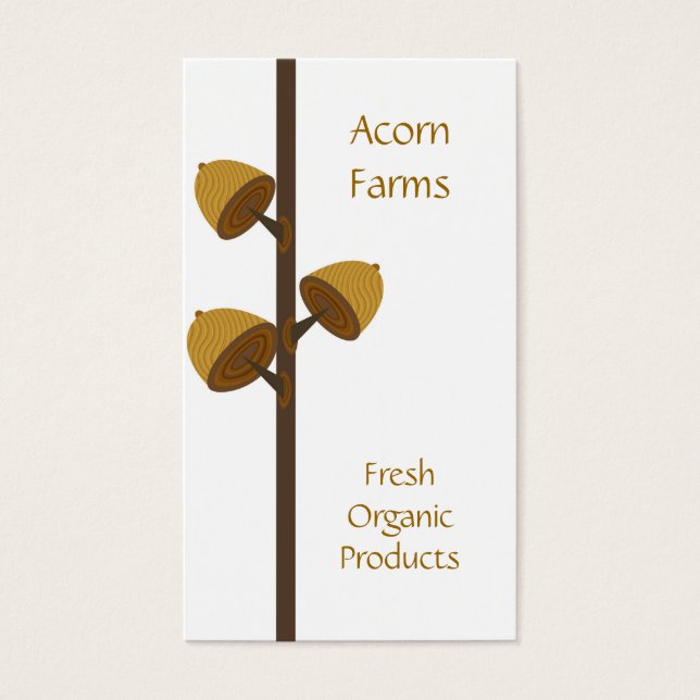 Organic Farm med Acorn Visitkort (Framsidan)