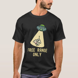 Organic Food Ufo Alien Abduction Cow T Shirt