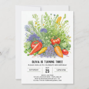 Organic Garden Äventyr födelsedag Inbjudningar