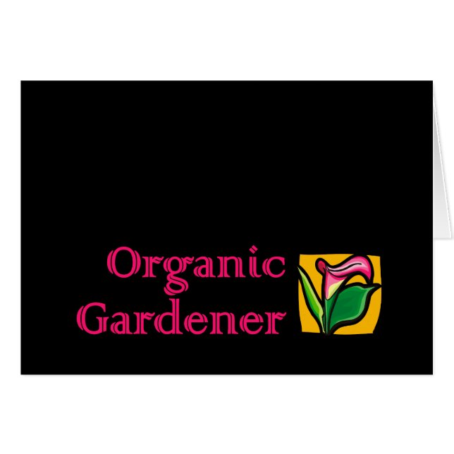 Organic Gardener - Calla Lilies Hälsningskort (Framsidan Horizontal)