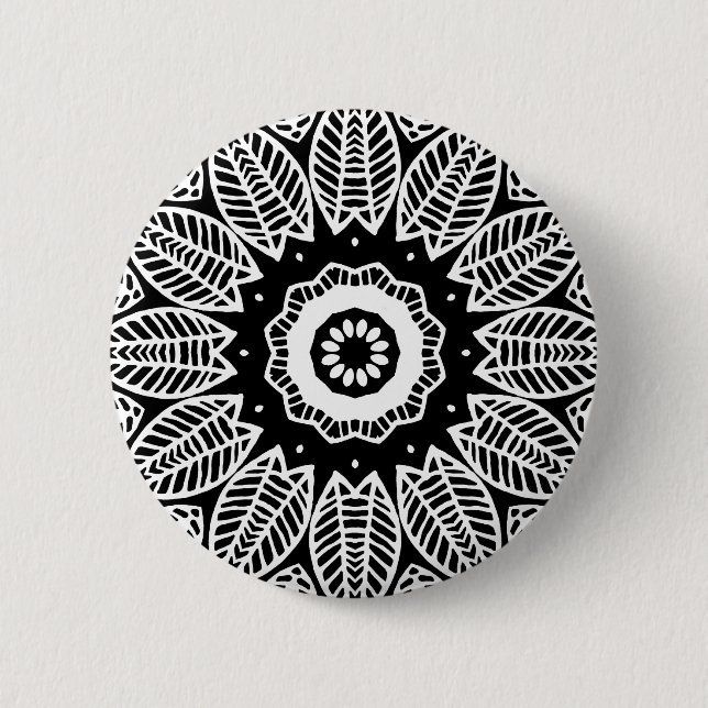 Organic Geometry 017 - White on Black Knapp (Framsida)