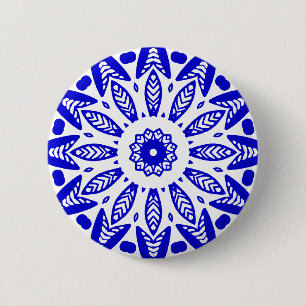 Organic Geometry 018 - Royal Blue on White Knapp