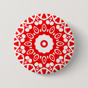 Organic Geometry 03 - White on Red Knapp