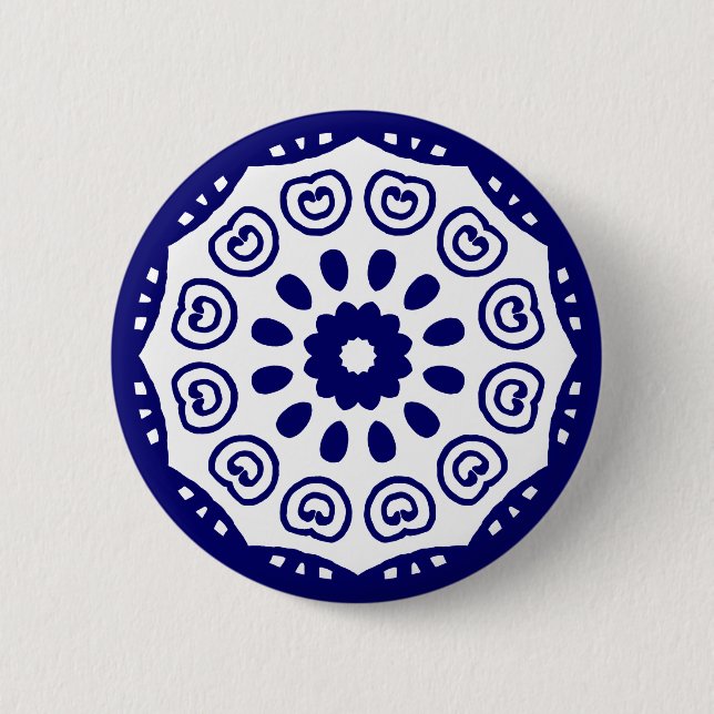 Organic Geometry 05 - Deep Navy on White Knapp (Framsida)