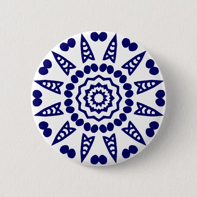 Organic Geometry 08 - Deep Navy on White Knapp (Framsida)