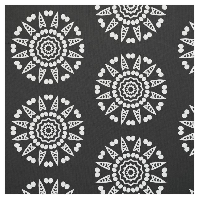 Organic Geometry 08 - White on Black Tyg (Provkarta)