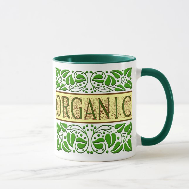 Organic Grönt Slogan Coffee Mugg (Höger)