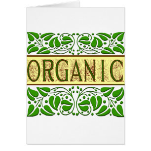 Organic Grönt Slogan Hälsningskort