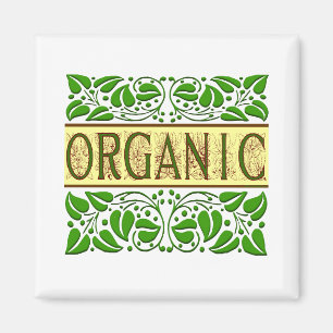 Organic Grönt Slogan Magnet