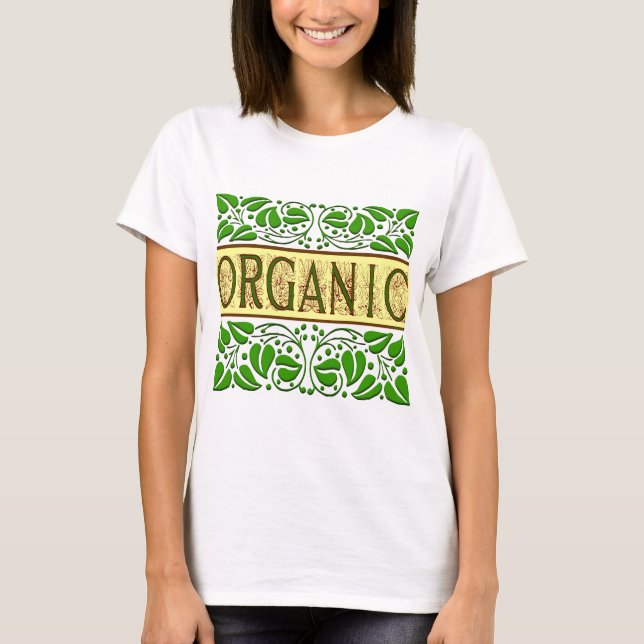 Organic Grönt Slogan T-shirt (Framsida)