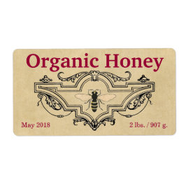 Organic honey Bee Cartouche Fraktsedel