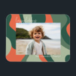 Organic Line Abstrakt Art. 1 Foto Jade Coral Magnet<br><div class="desc">En ekologisk abstrakt är konst med grönt och korallat färg. Den moderna designen belyser ditt favoritfoto inför julsäsongen. På framsidan finns också ett calligrafteckensnitt för hälsning och en enkel abstrakt mönster på baksidan. Om du vill flytta något runt klickar du på knappen Anpassa för att göra ändringar.</div>