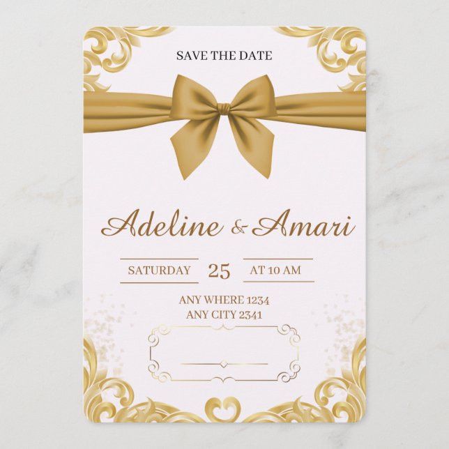Organic Modern Save the Date Card Spara Datumet (Framsida)