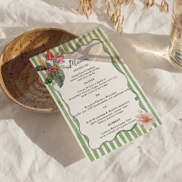 Organic Modern Tropical Menu Card Inbjudningar