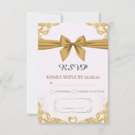 Organic Modern Wedding RSVP Card  OSA Kort