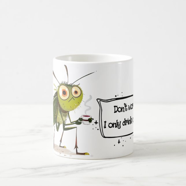 Organic Mosquito Cartoon – Funny Quote	 Kaffemugg (Center)