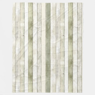 Organic Olive Ivory Faux Wood Rand jul Fleecefilt