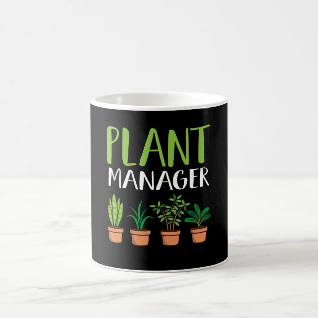 Organic Plant Manager Plant Älskare Roligt Pun Kaffemugg (Center)