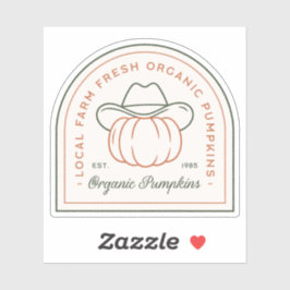 Organic pumpkins local farm fresh aesthetic klistermärken