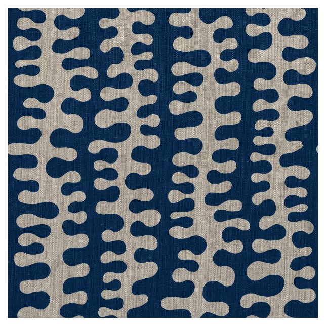 Organic Rand - Indigo Stil Tyg (Provkarta)