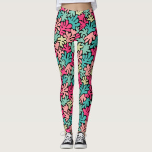 Organic Shapes Abstrakt 240822 - Färg på Black Leggings