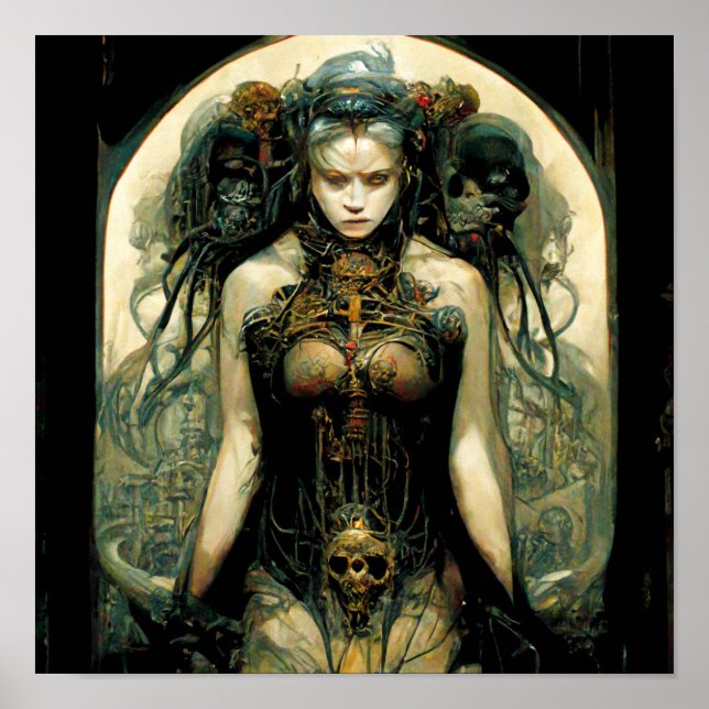 Organic Tech Woman Fantasy Sci-Fi Poster (Framsidan)