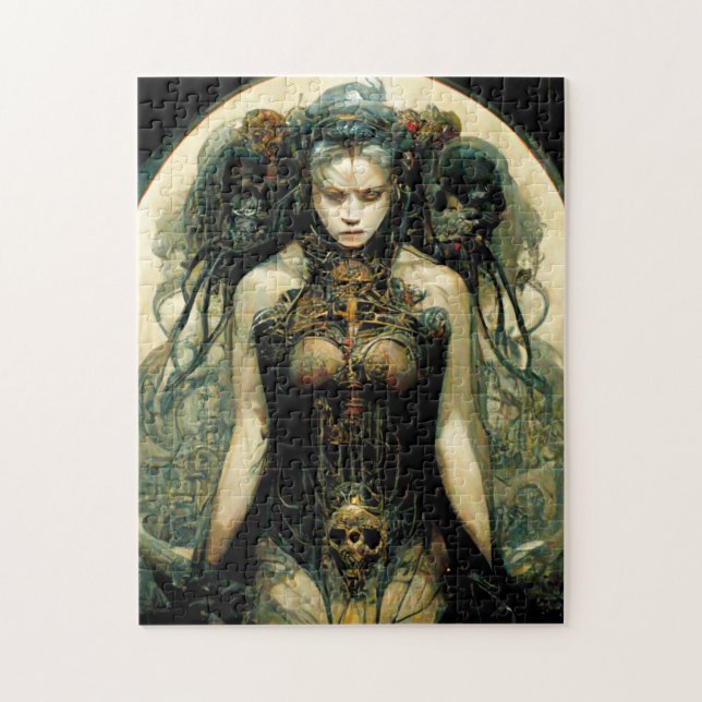 Organic Tech Woman Fantasy Sci-Fi Pussel (Vertikal)