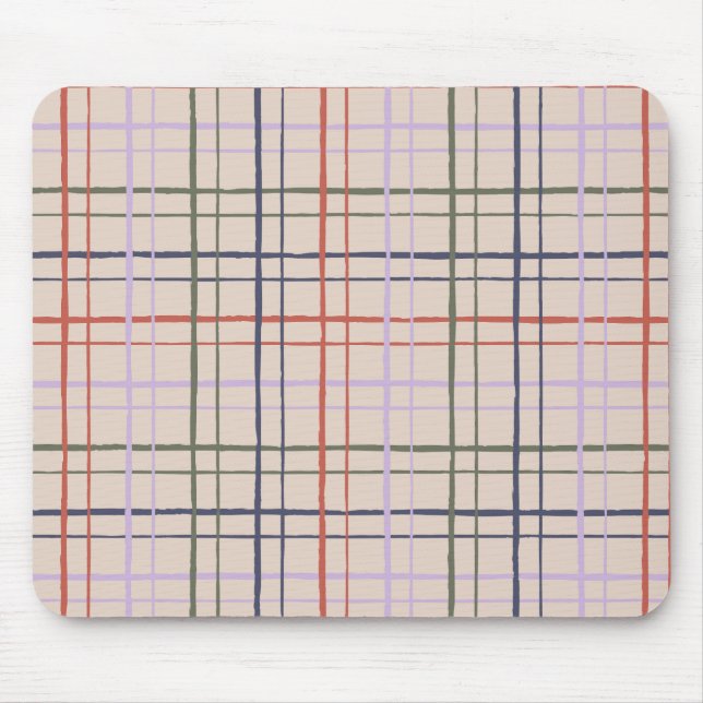 Organic Wobbly Check Grid Pattern Modern Love Musmatta (Framsidan)