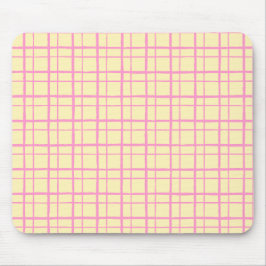 Organic Wobbly Check Grid Pattern Sunshine Yellow Musmatta