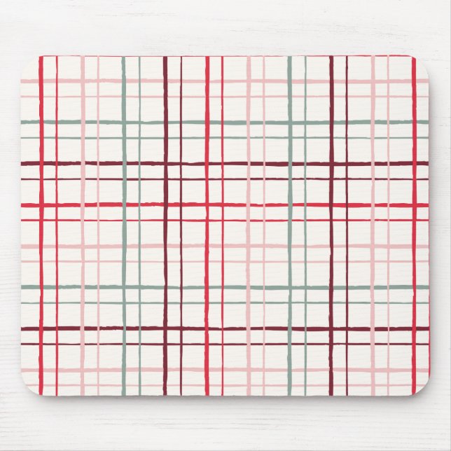 Organic Wobbly Check Grid Pattern Sweetheart Glaze Musmatta (Framsidan)