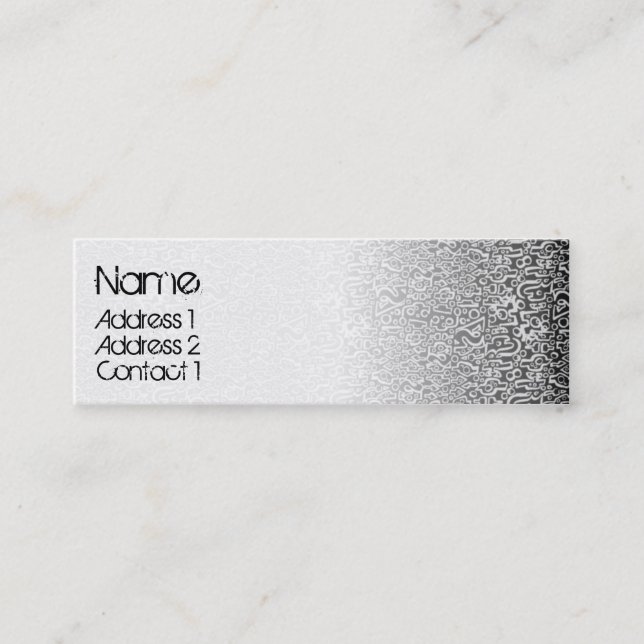 ORGANICSsvart Mini Visitkort (Framsida)